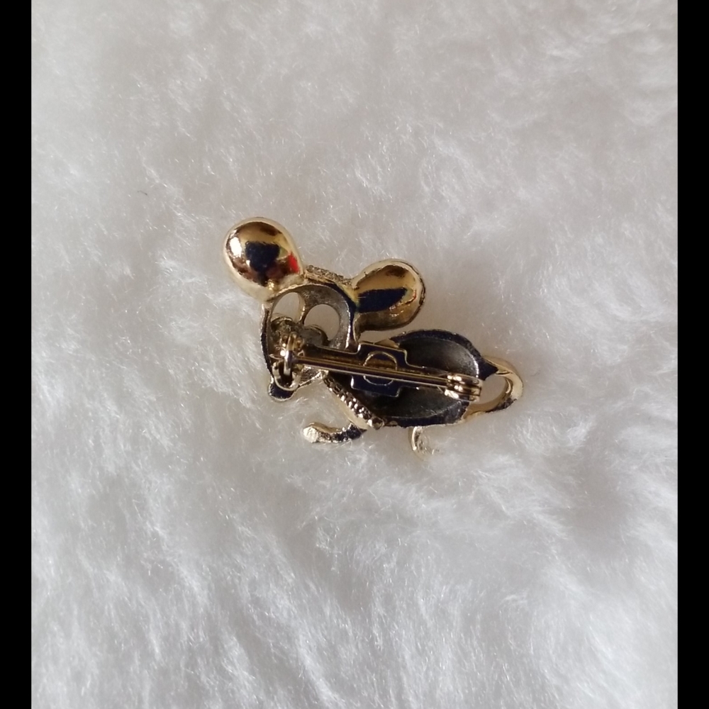 Gerrys Rhinestone Mouse Brooch - image 7